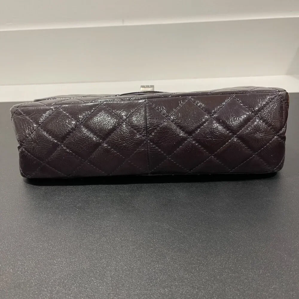Chanel 2.55 226 Reissue Deep Purple Leather Flap Bag Gunmetal Hardware (121172)